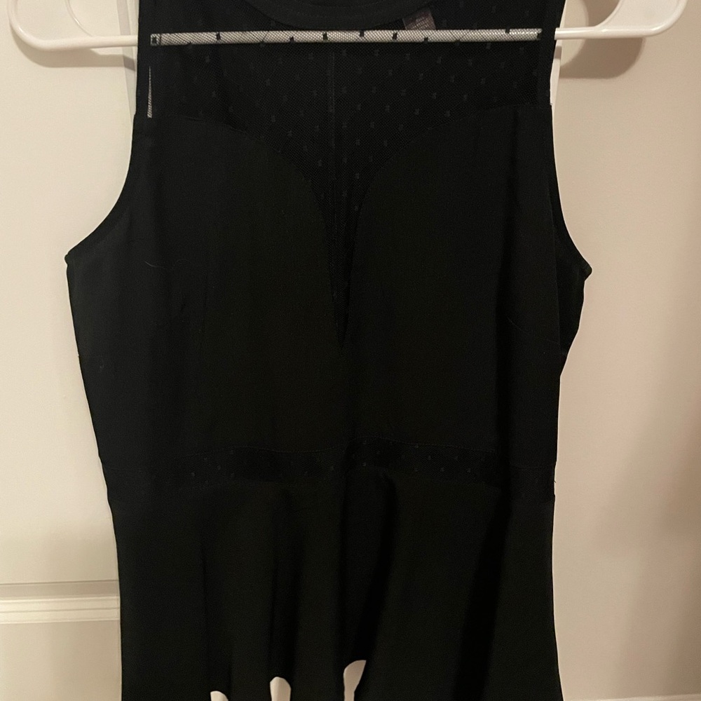 Chelsea28 Black Sleeveless Mesh Yoke Top